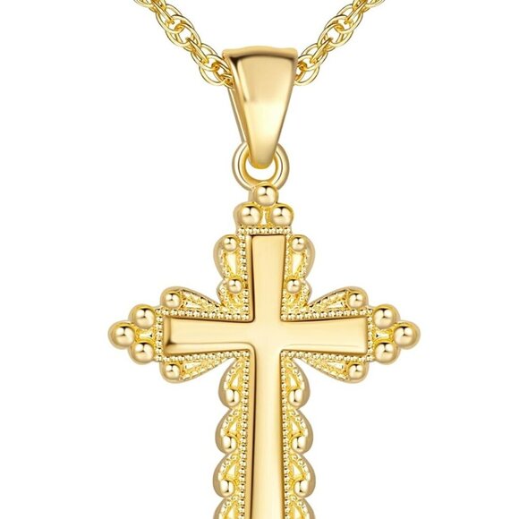 Gold Cross Necklaces for Women 14K Gold Cross Necklace for Women Crosses Pendant